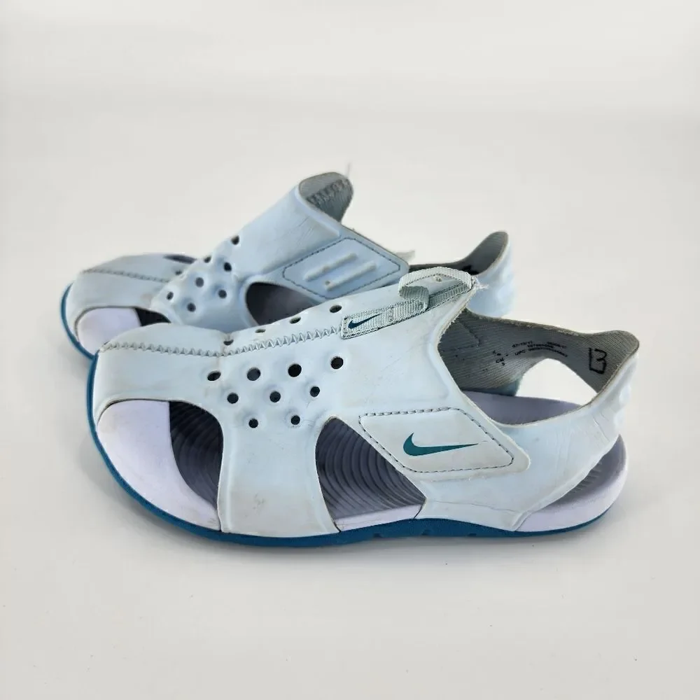 Nike kids 12 blue sandals shoes water sunray boys girls